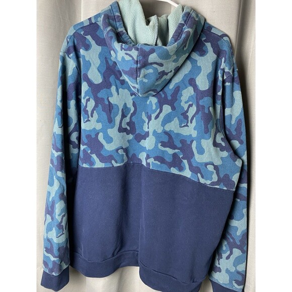 Tek Gear Ultra Soft Fleece Mens Sz XXL Blue W/Camo  Hoodie - Picture 8 of 10